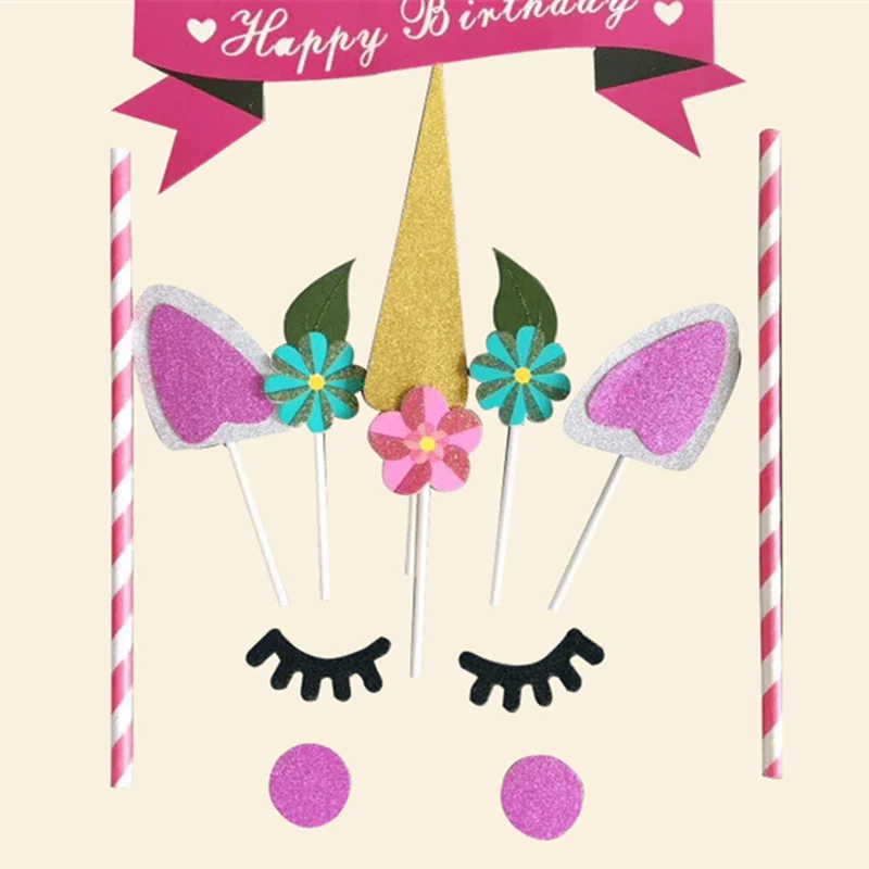 1 набор топпер для торта в виде единорога ручная работа свадебной вечеринки