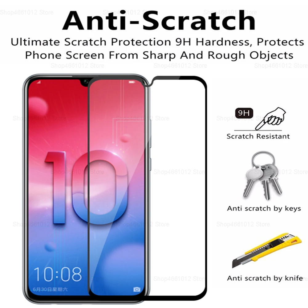 Защитное стекло для Huawei Honor 10 lite light HRY Lx1 Lx2 защита экрана с полным покрытием