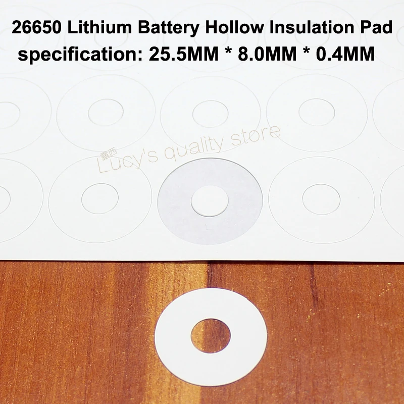 

100pcs/lot 26650 Lithium Battery Positive Hollow Tip Insulation Pad Surface Mat Meson Single Spacer Diy Fittings