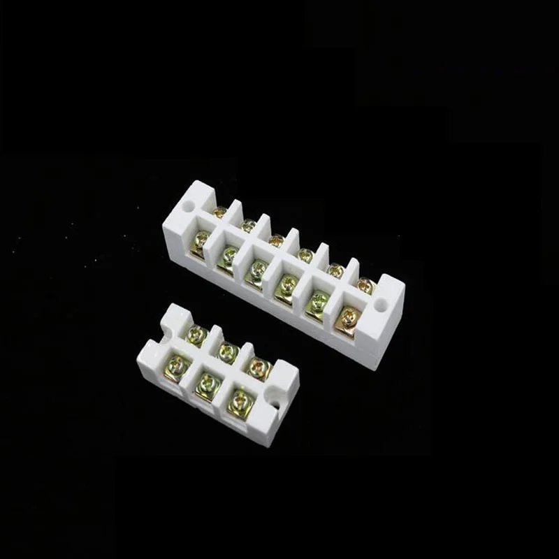 High temperature resistant 3P 6P ceramic terminal block AC110-240V 35A connector copper 6bit terminals x5 | Обустройство дома