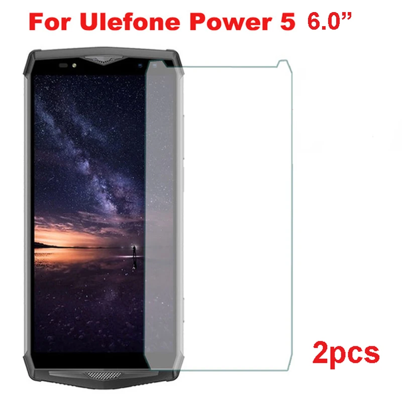 2 шт. 2.5D Закаленное стекло Ulefone Power 5 9H Высокое качество Взрывозащищенная защитная