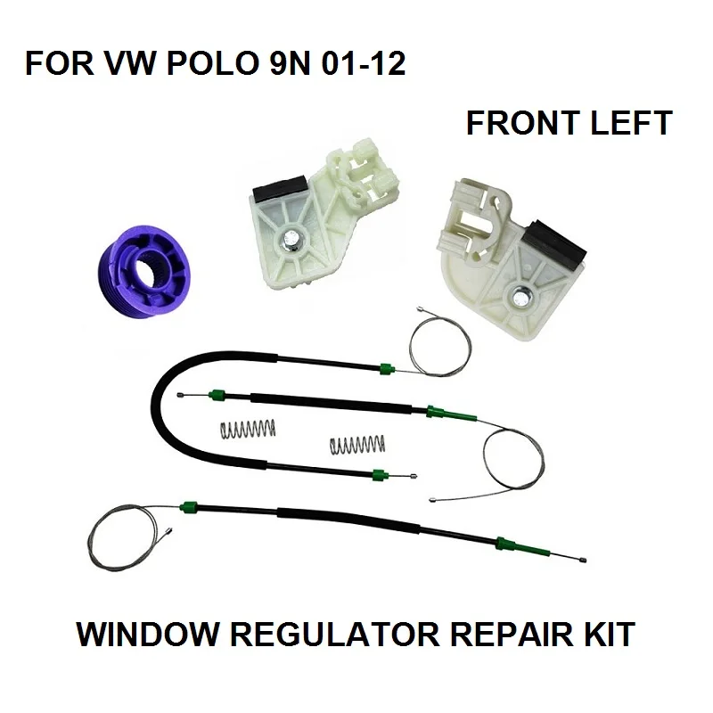 CAR WINDOW REGULATOR REPAIR CLIPS KIT FOR VW POLO 9N ELECTRIC WINDOW REGULATOR 2001-2012 NEW FRONT LEFT