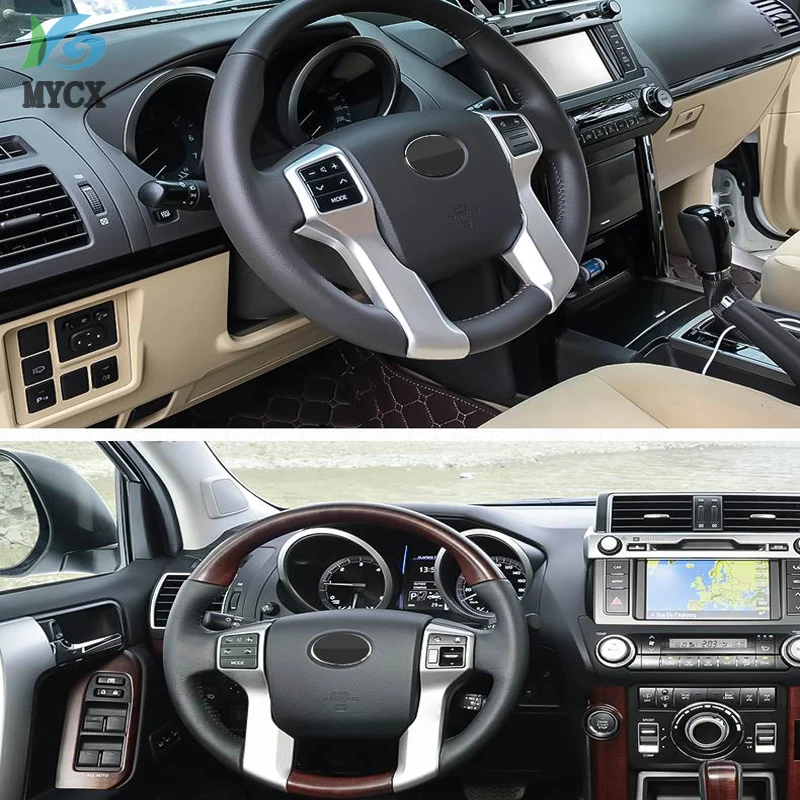 Накладка на рулевое колесо для Toyota Land Cruiser 150 Prado LC150 FJ150 FJ 2010 2018 хромированные