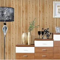 beibehang chinese style retro wooden board pvc wallpaper garment shop cafe study room living room wallpaper
