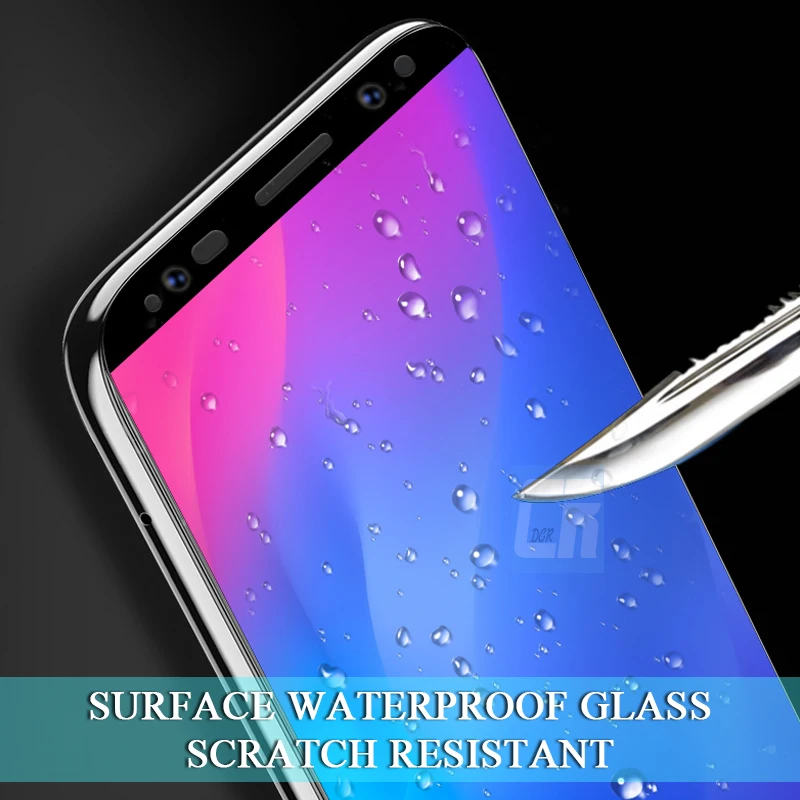Изогнутое закаленное стекло с полным покрытием для защиты экрана Samsung Galaxy S8 S9 Plus