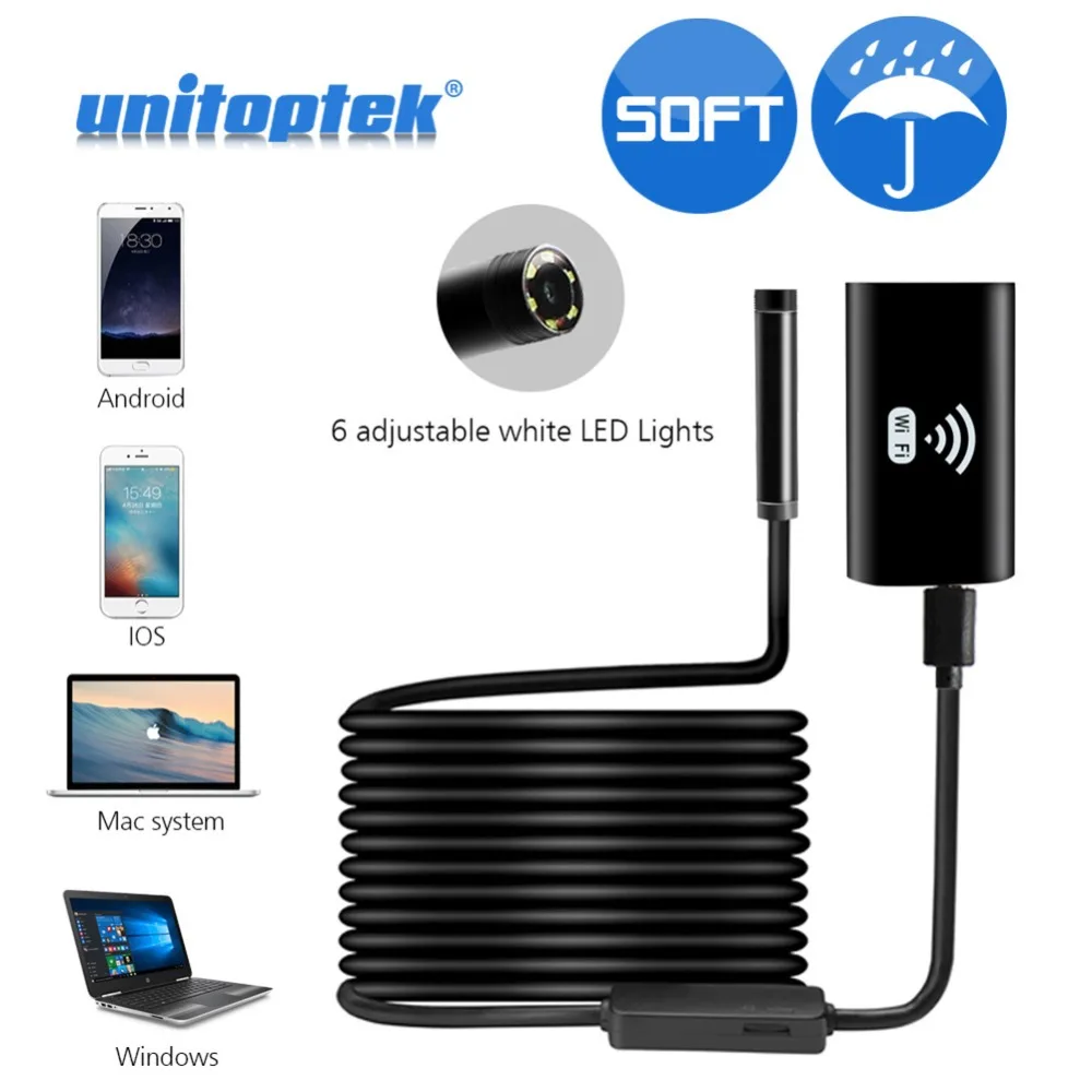 1 м 2 3 5 Wifi эндоскоп камера Android 720P iPhone бороскоп Водонепроницаемая Wi Fi