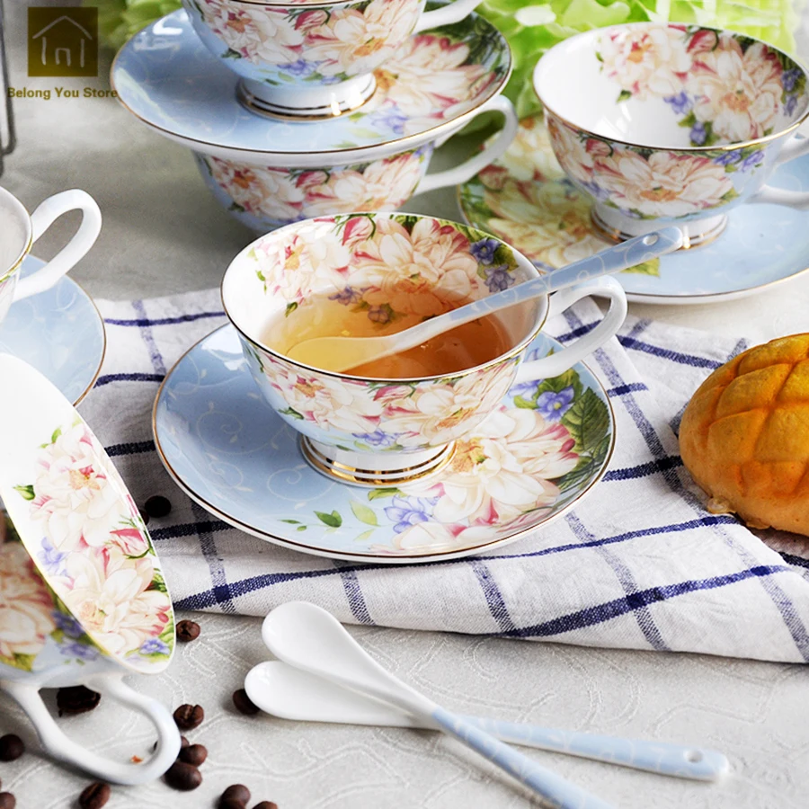 Фарфора Чай и кофейные кружки Горячая Кофе чашки молока тарелки фарфоровые