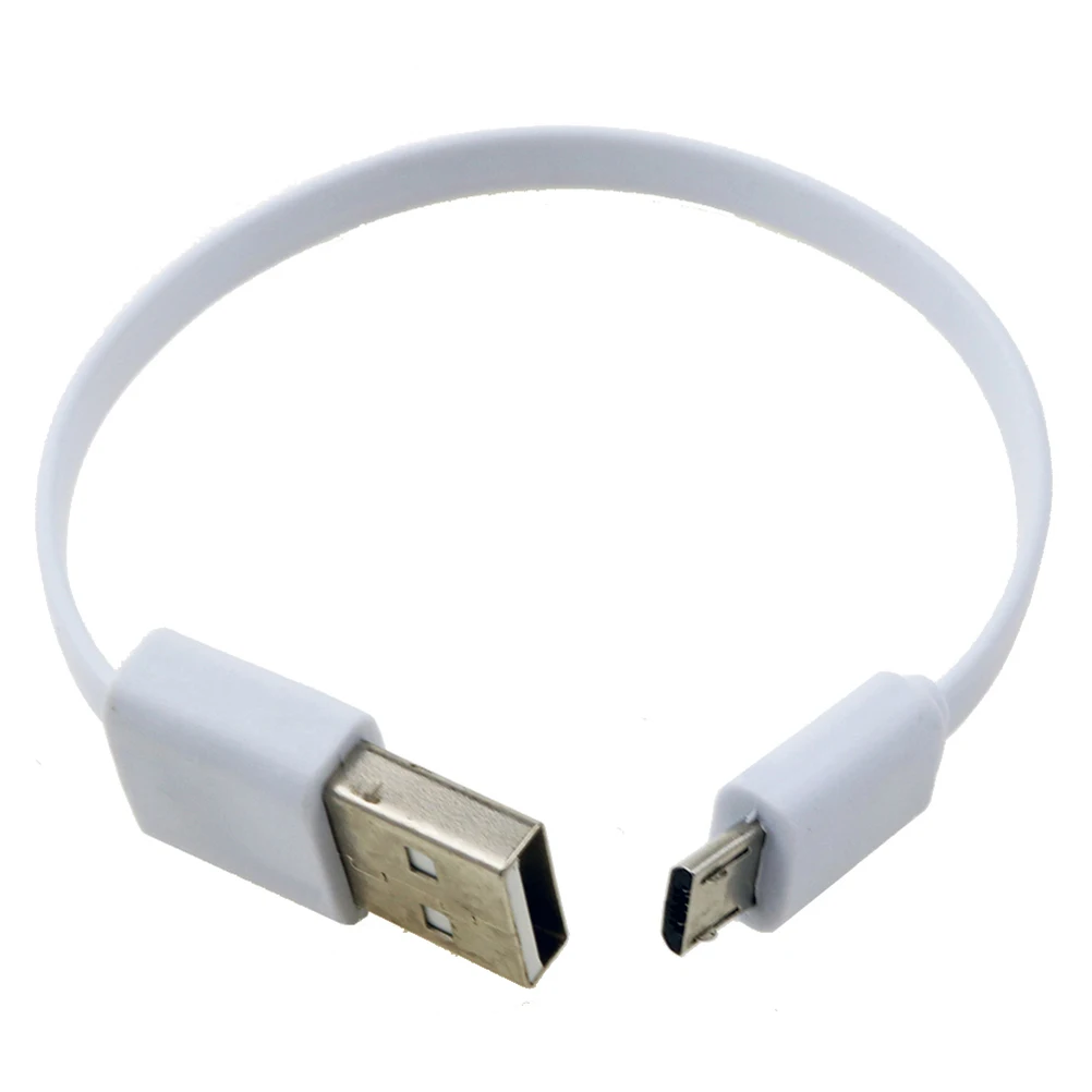 Практичный 17 см белый медный мини микро USB 2 0 зарядный кабель для Samsung Huawei Android