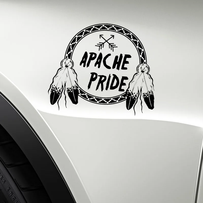 YJZT 18 см * 15 1 Apache Pride со стрелами в Ловец снов круглая с перьями виниловая наклейка