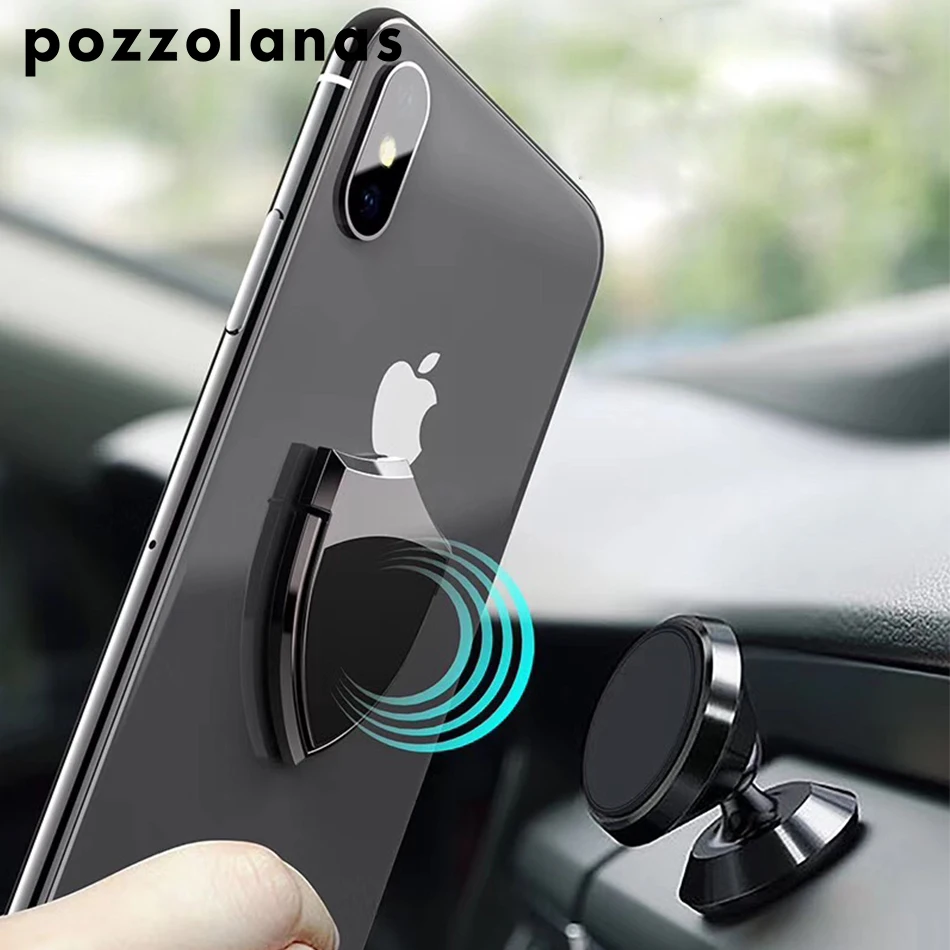 Pozzolanas металлический держатель для кольца на палец iPhone XS 8 Samsung кольцо телефона