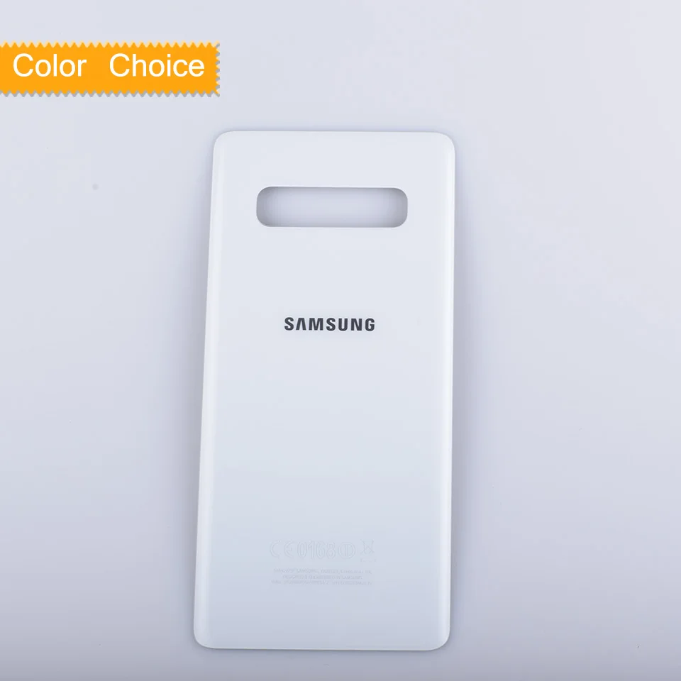 White 10 шт./партия для samsung Galaxy S10+ S10 Plus G9750 SM-G975F корпус батарея Дверь Задняя стеклянная крышка корпус замена корпуса - Color: White