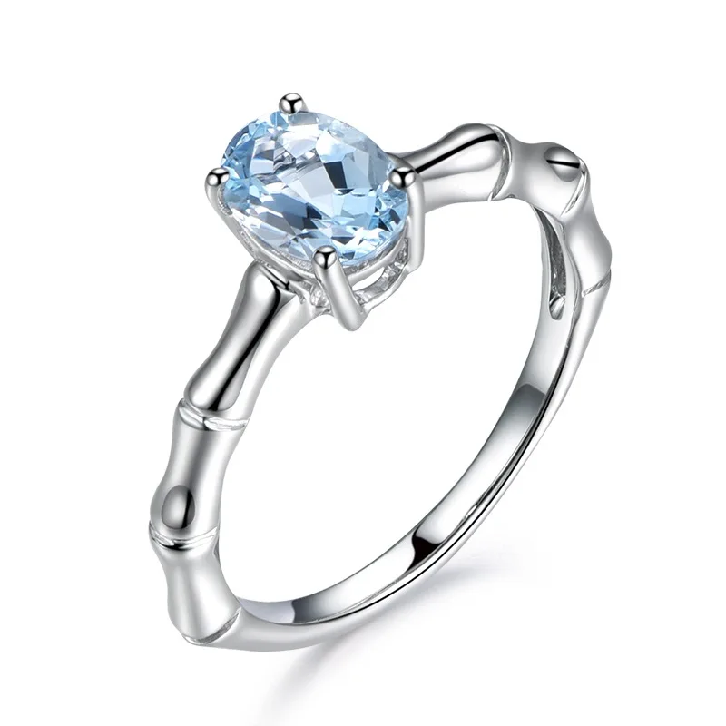 

2023 New Promise Skull Rings Sky Blue Cz Crystal Silver Color Wedding Engagement Rings For Women Punk Style Jewelry Dropshipping