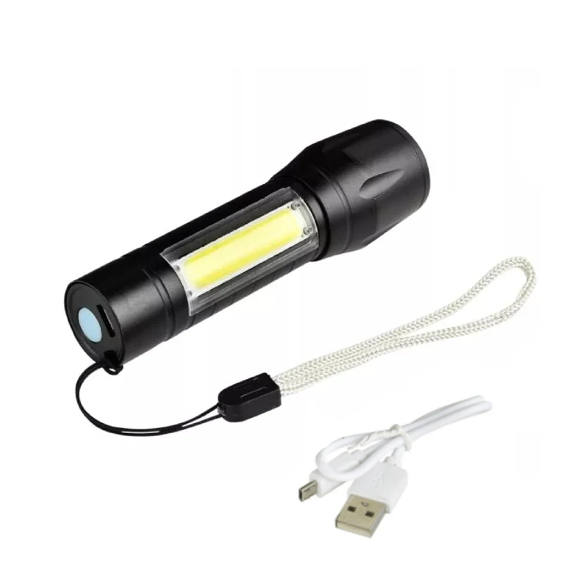 2019 новейший дизайн USB зарядка мощный фонарик 3800LM XPE COB Светодиодная Вспышка