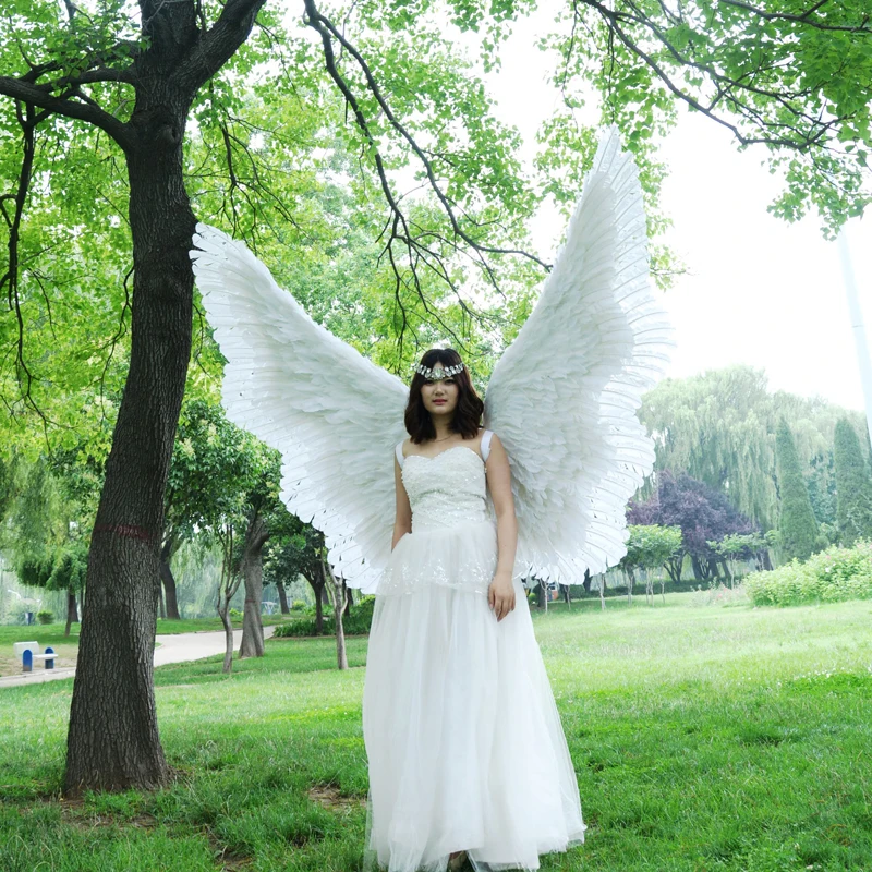 Вечерние реквизиты для косплея высота около 120 см крылья с белыми перьями
