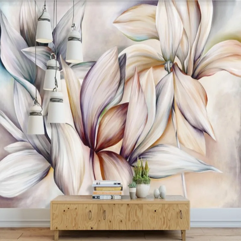 

Пользовательские обои beibehang, красивые модные красивые цветы, европейские и Соединенные Штаты, простой фон мечты, картина