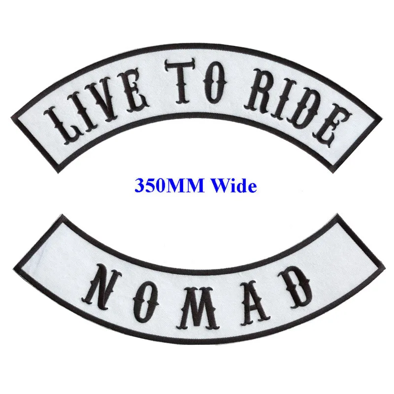 52-1 LIVE TO RIDE Жить, чтобы ездить мотоциклетные байкерские нашивки железные на патчи для полной задней куртки одежда свободный наездник вышитые коромыслы nomad - Цвет: 52-1 LIVE TO RIDE