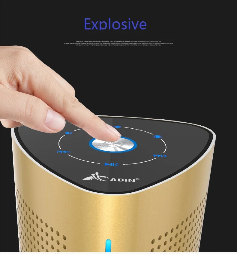 ADIN V8 Вибрационный динамик 36 Вт Bluetooth динамик s беспроводной сабвуфер металлический NFC стерео 3D объемный сенсорный компьютерный телефонный динамик