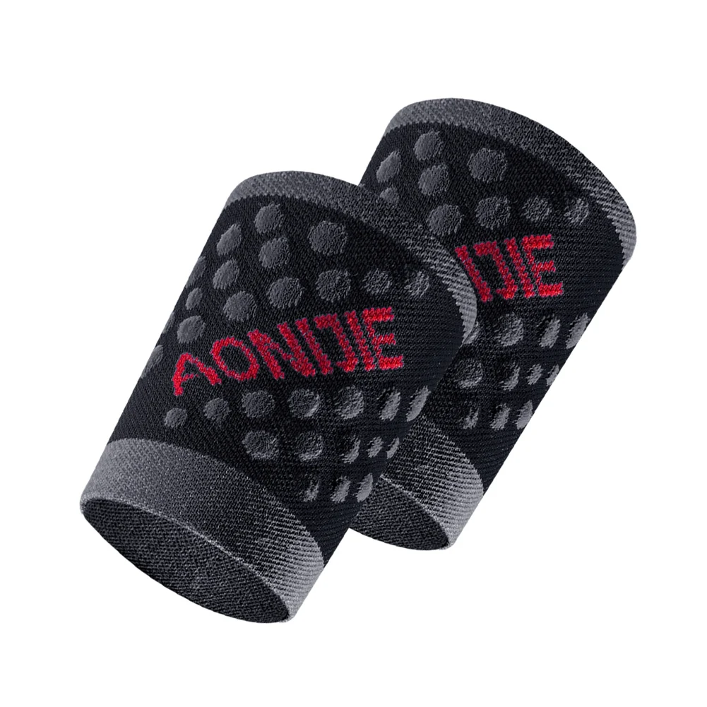AONIJIE E4098 компрессионные обертывания на запястье ремень и Напульсник для поддержки пота для фитнеса спортзала баскетбола тенниса тяжелой атлетики - Цвет: Черный