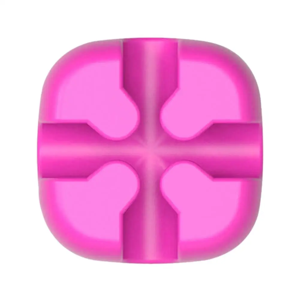 Pink 1 шт., силиконовый Кабельный органайзер, крестообразный Настольный фиксированный намоточный зажим, аккуратный держатель для кабеля, USB кабель для передачи данных, зажим для управления, для автомобиля, дома - Цвет: Pink