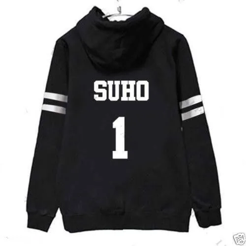 SUHO Mainlead Kpop EXO толстовка на молнии Lay Chanyeol пальто свитер Baekhyun Chen Xiumin - Цвет: SUHO