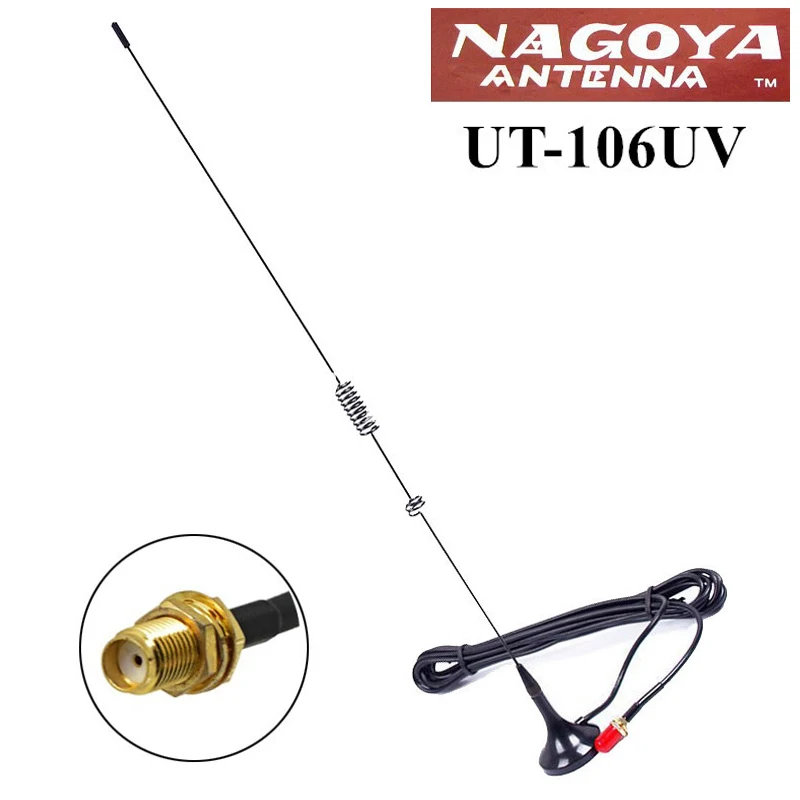 

5pcs NAGOYA UT-106UV SMA-F UHF+VHF Magnetic Vehicle-mounted Antenna for Radio BAOFENG UV-5R UV-5RA UV-5RB UV-5RC UV-5RD UV-5RE