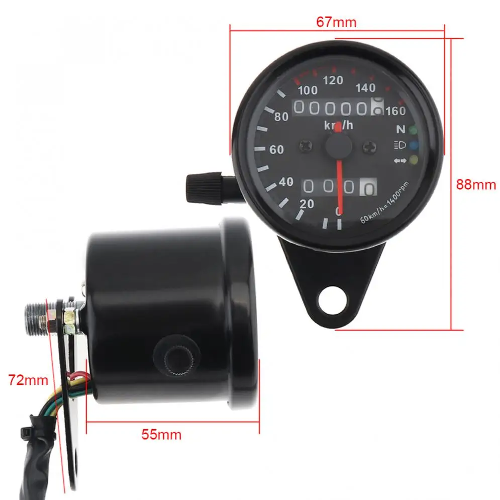 12V двухцветный светодиодный ночник Универсальный мотоциклетный измеритель