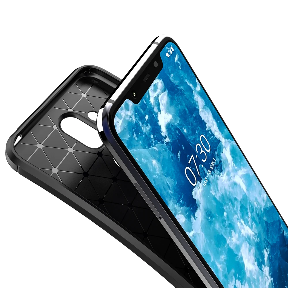 6 18 ''для Nokia 7 1 Plus чехол с текстурой из углеродного волокна Чехлы для мобильных