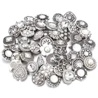 10 шт.лот оптовая продажа смешанных 18 мм застежек для ювелирных изделий Белые Стразы 18 мм застежки для браслетов DIY ювелирные изделия