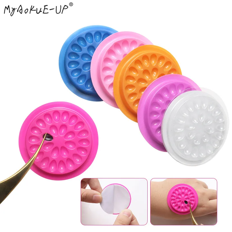 Одноразовый Пластиковый поддон для наращивания ресниц держатель клей