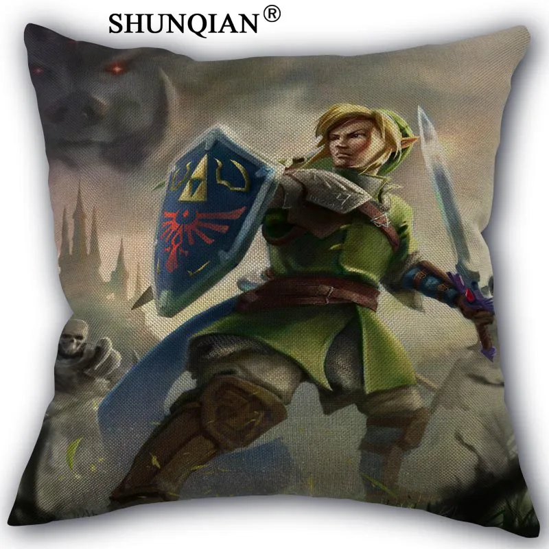 Legend Of Zelda хлопковая льняная Наволочка на заказ домашний текстиль спальня Свадебные украшения для офиса наволочки 45x45 см с одной стороны
