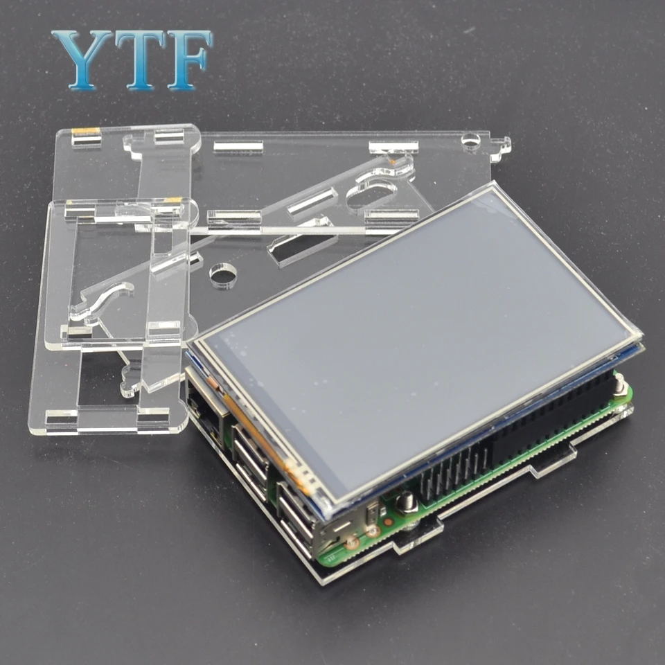 Raspberry pi 2 3 Модель B + поколения Чехол в виде ракушки для Поддержка 5-дюймовый 1920x1080