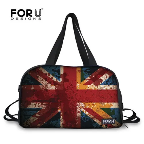 2U0060T FORUDESIGNS лошадь животные Великобритания стиль для женщин и мужчин спортивные сумки для тренажерного зала Путешествия Большие водонепроницаемые эко-сумки багаж сумка на плечо на открытом воздухе - Цвет: 2U0060T
