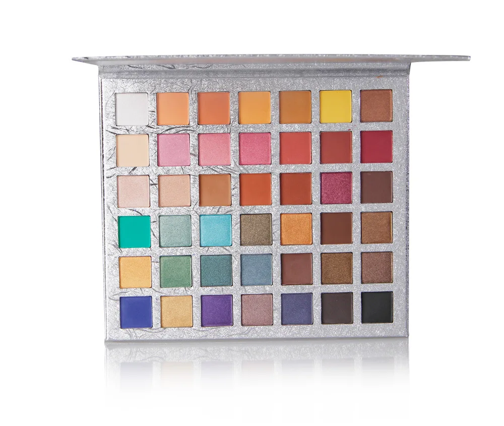 Низкая цена Тени для век пластина Мода 42 Цвета матовое стекло с перламутровым