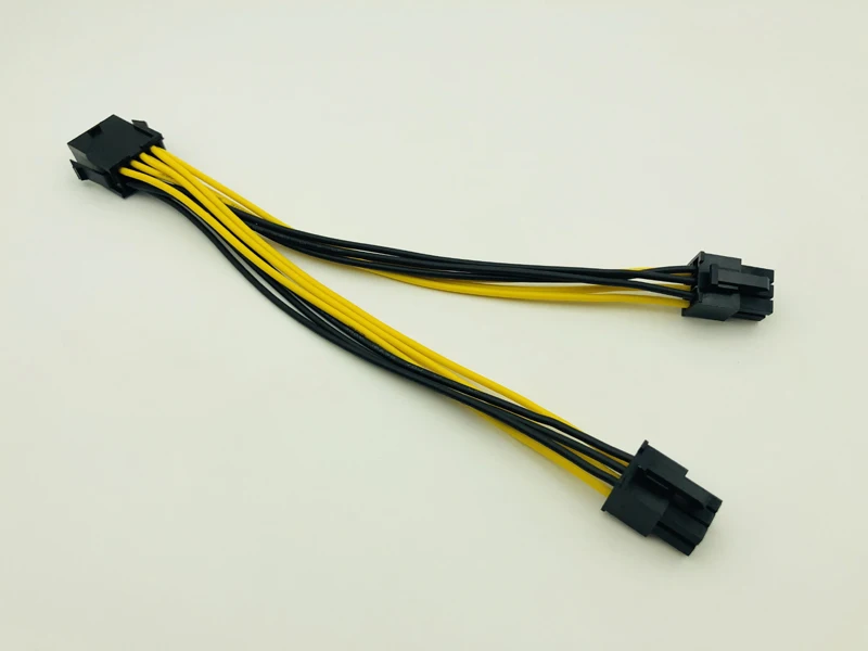 PCI E PCIe 8Pin к двойному 6Pin мощность графическая карта ЦП кабель питания сплиттер 20 см