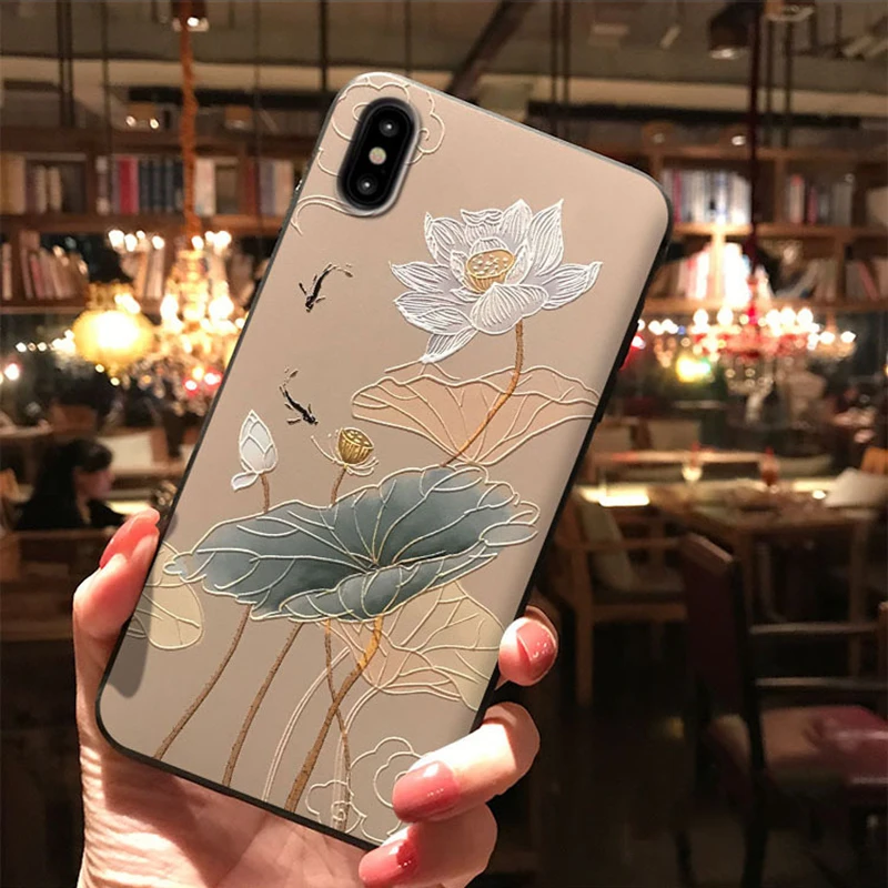 3D с тиснением и изображением цветка чехол для samsung Galaxy A50 A30 A40 A70 S6 S7 край S8 S9 S10 S10e A5
