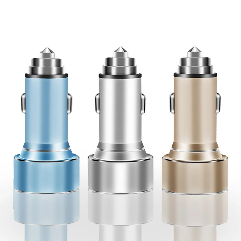 Автомобильное зарядное устройство с двумя USB портами и светодиодным дисплеем 3 4