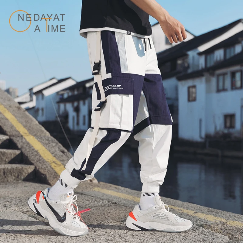 

Брюки-карго мужские с несколькими карманами, повседневные штаны-султанки в стиле хип-хоп, спортивные джоггеры, модные хипстерские штаны в с...