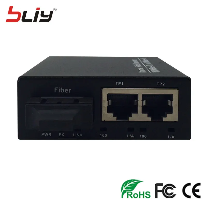 Ethernet 3 порт концентратора мелкие Волокна Переключатель 100 м 1f2e Dual Fiber одномодовый