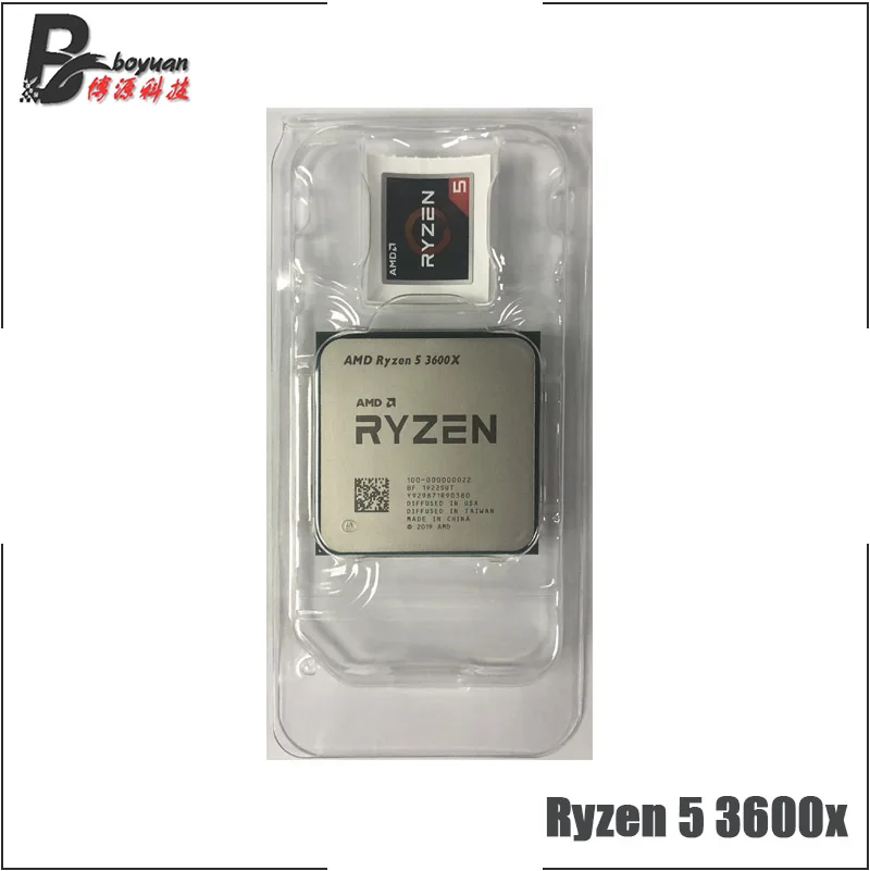 Процессор AMD Ryzen 5 3600X R5 3600X3 8 ГГц шестиядерный процессор с 12 резьбой 7нм 95 Вт L3 = 32 м 100