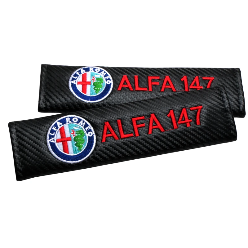 2 шт. углеродного волокна Накладка для ремня безопасности автомобиля Alfa Romeo 159 147 156