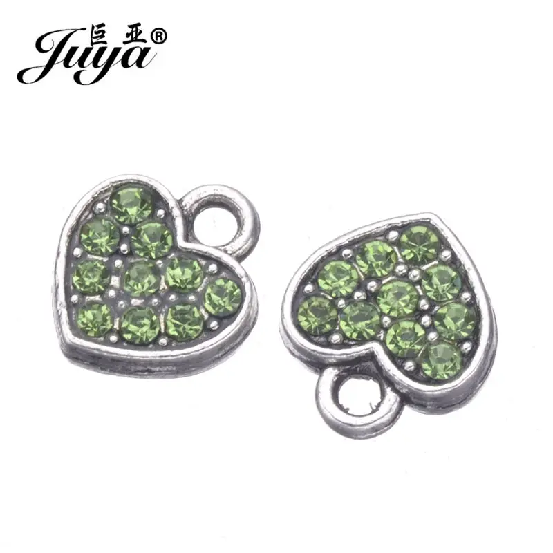 As picture 20pcs JUYA 20 штук новые ювелирные изделия из тибетского серебра Cz стразами Сердце Звезда, шарм, Подвески Аксессуары для Для женщин Набор для изготовления ювелирных украшений вручную поставки - Окраска металла: As picture 20pcs
