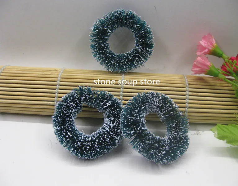 5cm wreaths 6pcs 3-10 шт Мини натуральные Сизалевые венки Рождественские украшения для дома маленькие украшения для рождественской елки подвеска 3-9 см - Цвет: 5cm wreaths 6pcs