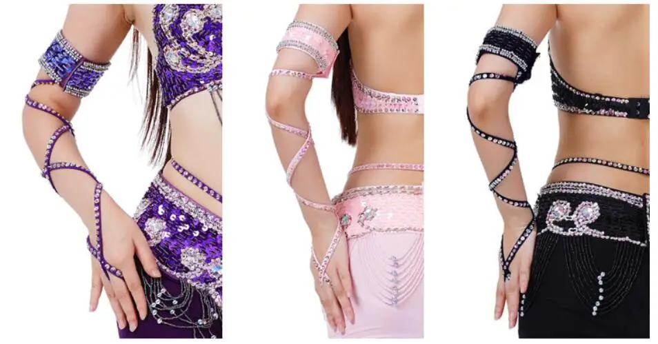 Bling Sequin Cloth Lightweiht танцевальный браслет для живота змеиная нарукавная повязка с эластичным ремешком на руку с цепочкой