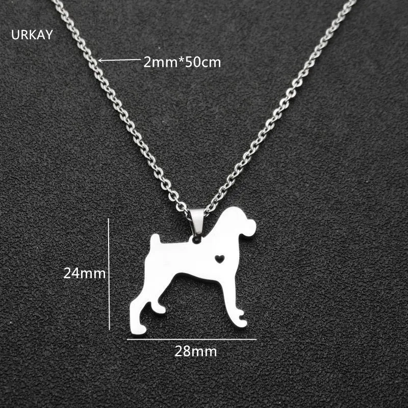 Gold-color Puppy Love Heart Necklace Pendant Stainless Steel Pet Jewelry DIY Pets Gift | Украшения и аксессуары