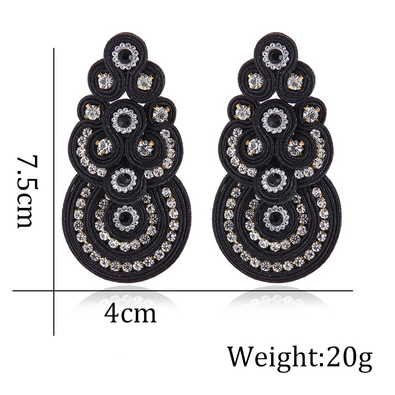 KPacTa новые модные большие серьги с подвесками ювелирные изделия хрустальные