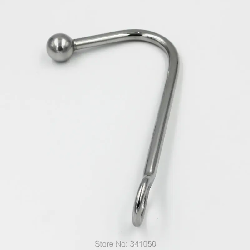 Нержавеющая сталь Анальный крюк металлическая Анальная пробка с шариком