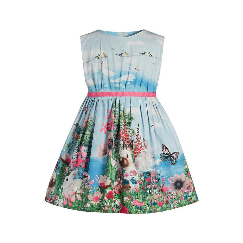 2018 летнее платье для маленьких девочек трапециевидной формы Симпатичное