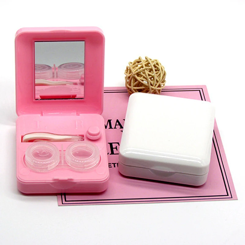 Электрическая однотонная контактная линза s Box для путешествий унисекс карманная