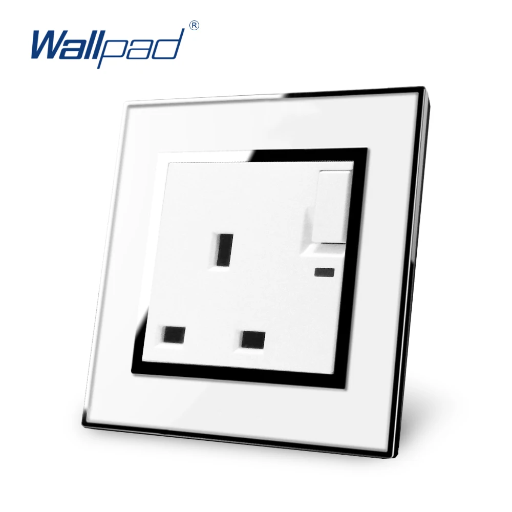 UK 13A розетка с Светодиодный индикатор-переключатель Wallpad Luxury 13A UK настенный, мощность акриловая панель Tomada AC110~ 250 V