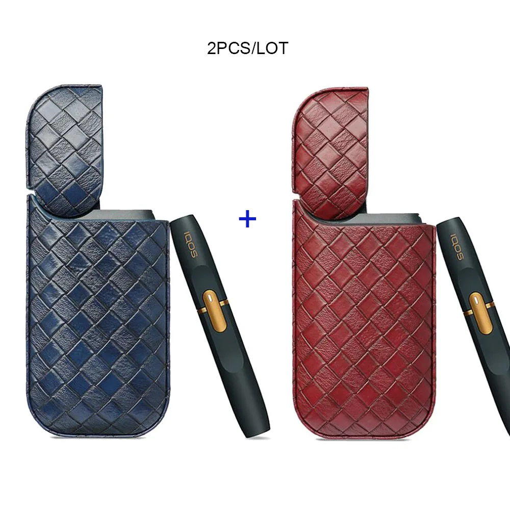 JINXINGCHENG, 2 шт./партия, кожаный чехол для IQOS 2,4 Plus, сумка для IQOS 2, чехол с держателем, 8 цветов - Цвет: 03BC